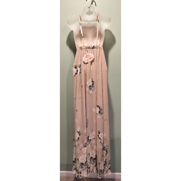 New Show Me Your Mumu Weddings Amanda Maxi Dress Pale Pink Floral XXS - Picture 5 of 9